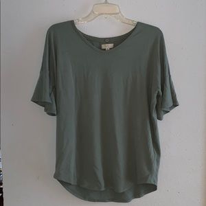 🌟Army green shirt sleeve blouse